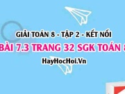 Bài 7.3 trang 32 Toán 8 Tập 2 Kết nối tri thức